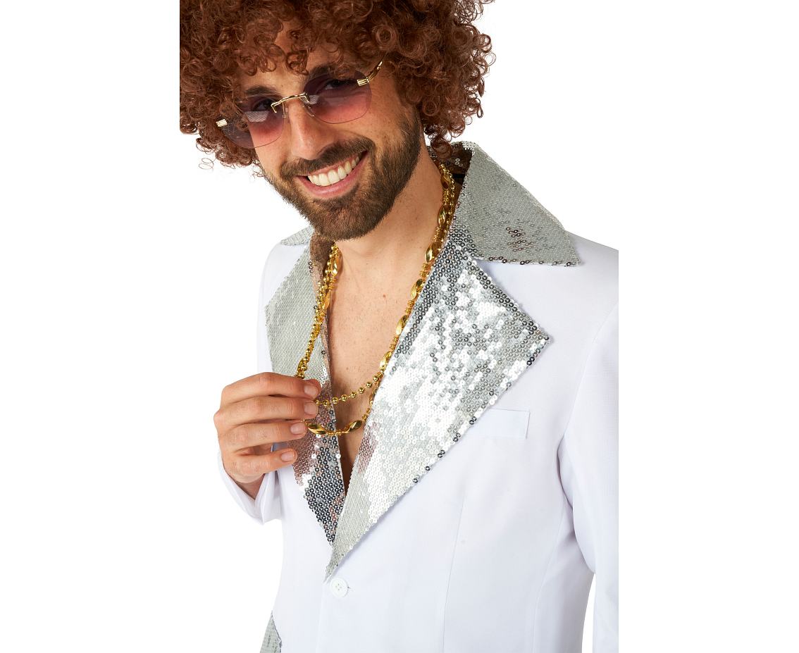 Garnitur Disco Suit White, rozm. 56/58 (XL)